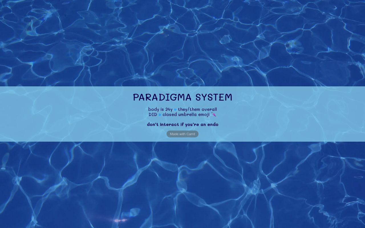 Carrd profile picture for @paradigma